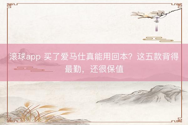 滚球app 买了爱马仕真能用回本？这五款背得最勤，还很保值