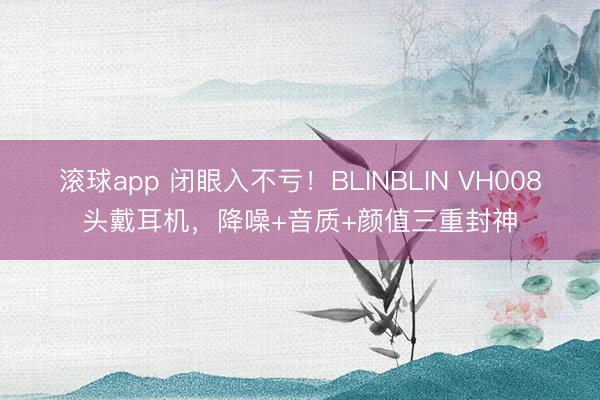 滚球app 闭眼入不亏！BLINBLIN VH008头戴耳机，降噪+音质+颜值三重封神