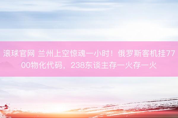 滚球官网 兰州上空惊魂一小时！俄罗斯客机挂7700物化代码，238东谈主存一火存一火