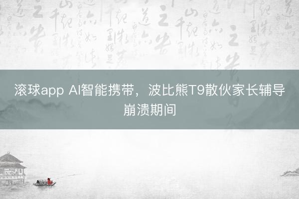 滚球app AI智能携带，波比熊T9散伙家长辅导崩溃期间