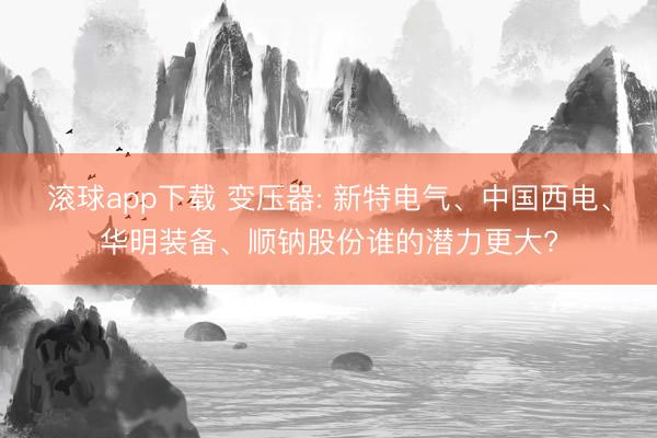 滚球app下载 变压器: 新特电气、中国西电、华明装备、顺钠股份谁的潜力更大?