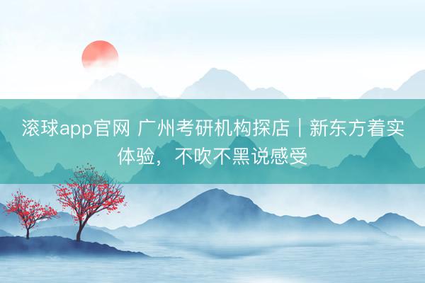 滚球app官网 广州考研机构探店｜新东方着实体验，不吹不黑说感受
