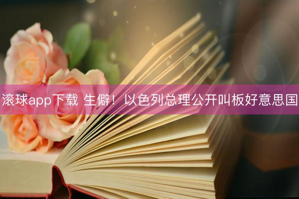 滚球app下载 生僻！以色列总理公开叫板好意思国