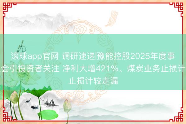 滚球app官网 调研速递|豫能控股2025年度事迹确认会引投资者关注 净利大增421%、煤炭业务止损计较走漏