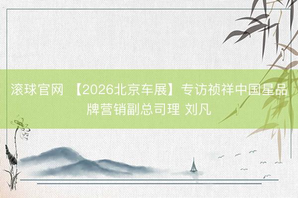 滚球官网 【2026北京车展】专访祯祥中国星品牌营销副总司理 刘凡