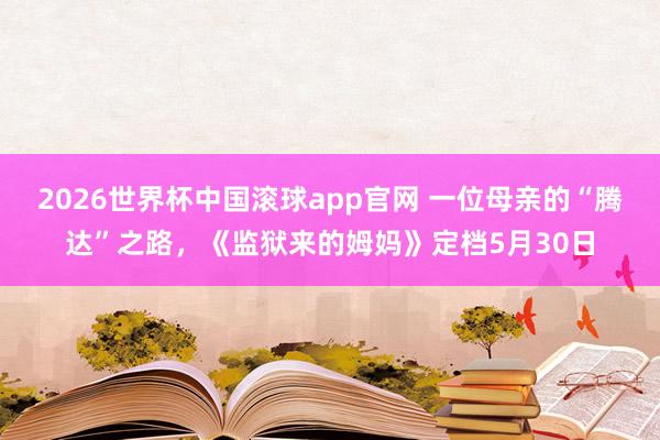 2026世界杯中国滚球app官网 一位母亲的“腾达”之路，《监狱来的姆妈》定档5月30日