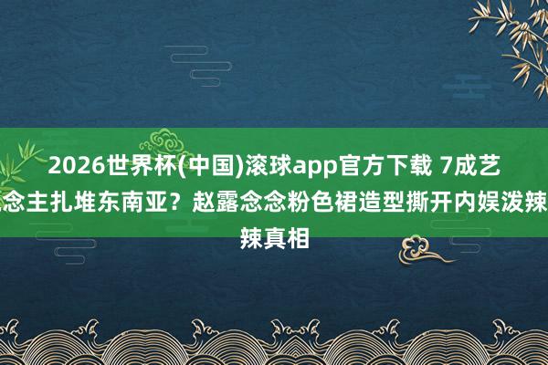 2026世界杯(中国)滚球app官方下载 7成艺东说念主扎堆东南亚?赵露念念粉色裙造型撕开内娱泼辣真相