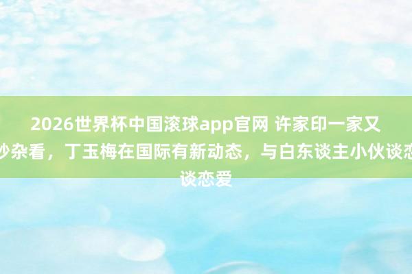 2026世界杯中国滚球app官网 许家印一家又有吵杂看，丁玉梅在国际有新动态，与白东谈主小伙谈恋爱