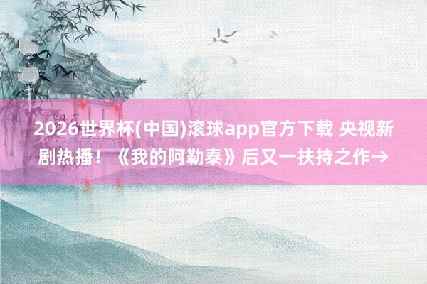 2026世界杯(中国)滚球app官方下载 央视新剧热播！《我的阿勒泰》后又一扶持之作→