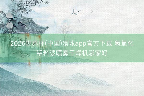 2026世界杯(中国)滚球app官方下载 氢氧化铝料浆喷雾干燥机哪家好