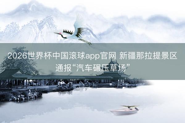2026世界杯中国滚球app官网 新疆那拉提景区通报“汽车碾压草场”