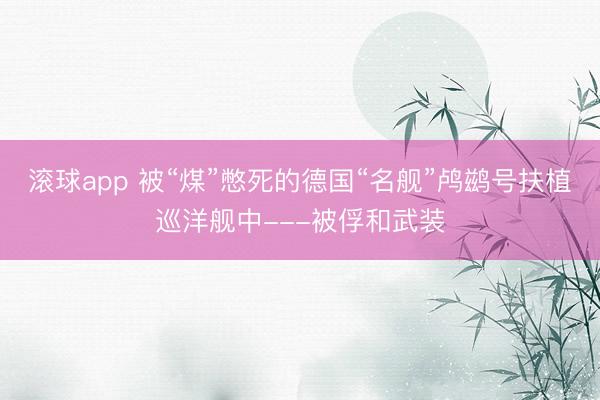 滚球app 被“煤”憋死的德国“名舰”鸬鹚号扶植巡洋舰中---被俘和武装