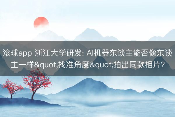 滚球app 浙江大学研发: AI机器东谈主能否像东谈主一样"找准角度"拍出同款相片?