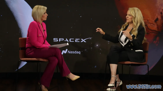 2026 年 6 月 12 日，纽约纳斯达克交游中心，SpaceX公司 总裁兼首席运营官格温妮・肖特韦尔在公司 IPO 上市本领接收 CNBC 专访。