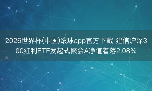 2026世界杯(中国)滚球app官方下载 建信沪深300红利ETF发起式聚会A净值着落2.08%